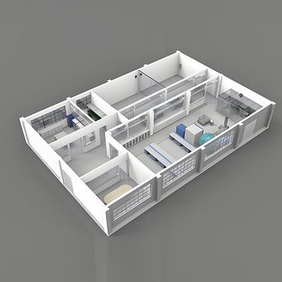 Купить Huuao Modular Clean Room Lab Laboratory Dust Free ISO 5 Cleanroom for Pharmaceuticals Clean Room online manufacture