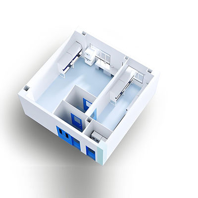 Купить Huuao Modular System Cleanroom Supplies ISO 8 Clean Room Turnkey Project Professional Prefabricated Clean Rooms Design online manufacture