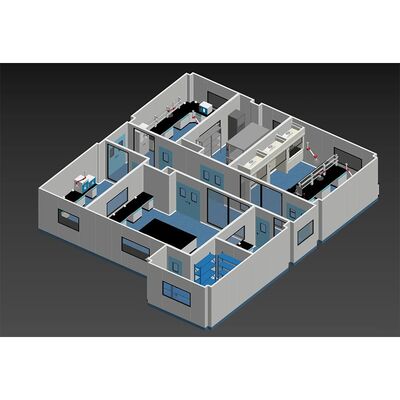 HUAAO ISO GMP Беспылевой ПВХ стенный панель Модульный чистый зал для лабораторий и мастерских FFU Чистый стенд с твердой стеной
