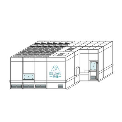 HUAAO OEM Дизайн Современная Модульная Чистая Комната Класса 1000 Очистка Водонепроницаемая Огнестойкая Экологичная Беспылевая Мастерская